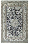 Nain Tappeto 210 x 320 Blu (Iran) Annodato A Mano