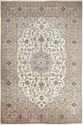 Kashan Tappeto persiano 360x250 Beige (Iran) Annodato A Mano