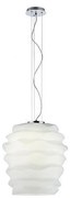 Redo 01-1142 - Lampadario sospeso su cavo MAGMA 1xE27/42W/230V Ø 38 cm cromo lucido/bianco