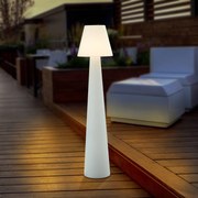 Lucande lampada per terrazza Gauri, bianca, altezza 148 cm, IP65
