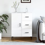 Credenza 69,5x34x90 cm in legno multistrato bianco lucido