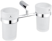 NIMCO BR 11058DW-26 - Porta spazzolini da parete BORMO vetro opaco/cromo lucido