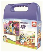 Set di 2 Puzzle Bluey Valigetta 20 Pezzi