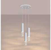 Sollux SL.1689 - Lampadario a sospensione con filo LAMI 3xGU10/10W/230V bianco