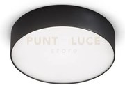 Gpl270c- plafoniera in alluminio nera a led 3000k 1200lm 16w d.17,5cm