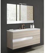 Mobile sottolavabo e lavabo Vision canapa/bianco L 100 cm 1 vasca