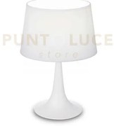 London lampada da tavolo 1 luce attacco e27 in metallo bianco h.36,5cm