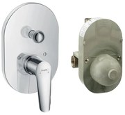 Rubinetto per doccia getto laminare cristallino Logis E cromo lucido HANSGROHE