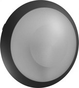 Plafoniera rotonda per esterni E27 IP65 Ø30 cm - Nera