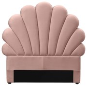 Testata letto conchiglia 110 cm Velluto Rosa - MONICA