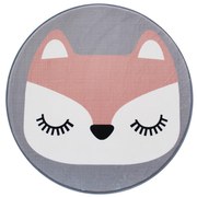 Tappeto CANDY 4449 volpe - tondo 80x80 per cameretta bimbi
