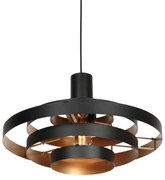 Retro hanglamp zwart rond - Halo Cirque