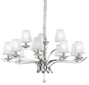 Lampadario Classico Pegaso Metallo Bianco 12 Luci E14