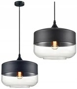 Lampada da soffitto pensile di vetro Zenit D Black