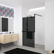 Box doccia walk-in Elidesign L 120 x H 200 cm, vetro 8 mm fumé nero