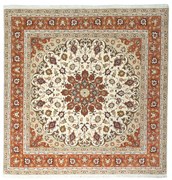 Tabriz Tappeto persiano 200 x 200 Beige (Iran) Annodato A Mano