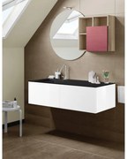 Mobile sottolavabo e lavabo Neo bianco L 120 x H 32 x P 48 cm 1 vasca 2 cassetti