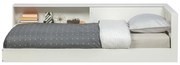 Letto singolo bianco con contenitore 90x200 cm Connect - WOOOD