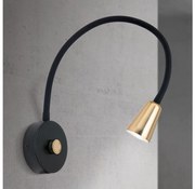 Orion - Lampada da parete flessibile dimmerabile DOTTY 1xGU10/10W/230V nera/ottone