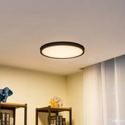 Plafoniera a LED Pravin Lindby, Nero, Soggiorno / Sala da pranzo, Plastica, Moderno, Plafoniera LED