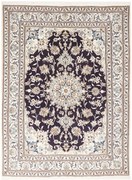 Nain Tappeto 150 x 200 Blu (Iran) Annodato A Mano