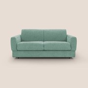 Happy Divano letto matrimoniale con materasso h18 cm in tessuto impermeabile T10 salvia