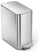 Cestino per rifiuti in acciaio con piedini in argento opaco 5 l - simplehuman