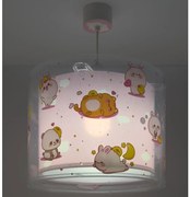 Dalber 41762S - Lampadario per cameretta KAWAII FRIENDS 1xE27/15W/230V rosa