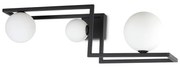 Plafoniera Industrial-Minimal Angolo Metallo Nero 3 Luci G9 3W 3000K Luce Calda