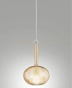3787-59-125 edison vetro ambra d.16cm completo di cavo x kit luci