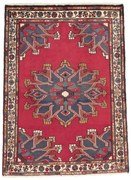 Hamedan Tappeto 140 x 100 Rosso (Iran) Annodato A Mano