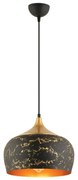 Lampadario a sospensione con cavo MONZA 1xE27/40W/230V Ø 30 cm nero/bronzo