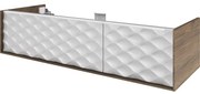 Mobile da bagno sotto lavabo SENSEA Neo marrone laccato lucido L 135 x H 32 x P 48 cm 1 cassetto, lavabo non incluso