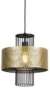 Lampada a sospensione design oro nero 30 cm - TESS