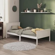 TiCAA Letto singolo Jasmin 100 x 200 cm pino bianco 