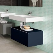 Mobile sottolavabo e lavabo Element blu navy L 80 cm