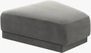Pouf modulare angolare Miley in velluto – L88 cm