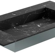 Lavabo a incasso rettangolare L 60 x H 13 cm grigio