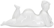 Statua Donnina in Posa di Yoga Relax 32x12,5x16 cm