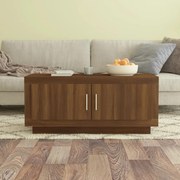 Tavolino Salotto Rovere Marrone 102x50x45 Cm Legno Multistrato /