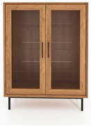 Vetrina in legno di quercia di colore naturale 97x125 cm Abies - The Beds