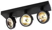 Faretto di design nero orientabile 3 luci - Go