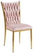Sedia Wiwen Golden Velluto - Rosa