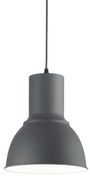 Sospensione Industrial-Minimal Breeze Metallo Grigio 1 Luce E27 D23,5Cm