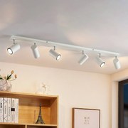 Faretto da soffitto Lindby Joffrey, 116 cm, bianco, a 6 luci, GU10