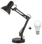Brilagi - Lampada da tavolo LED ROMERO 1xE27/10W/230V nera