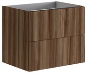 Base per mobile bagno Opera 2 cassetti P 45.5 x L 59.5 x H 50 cm frassino scuro