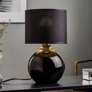 TK Lighting Lampada da tavolo Palla, Ø 20 cm, nero/oro