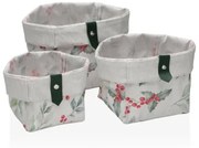 Set di Cestini Versa Acebo Tessile 14 x 14 x 14 cm