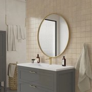 Specchio Kende tondo in alluminio oro Ø 80 cm